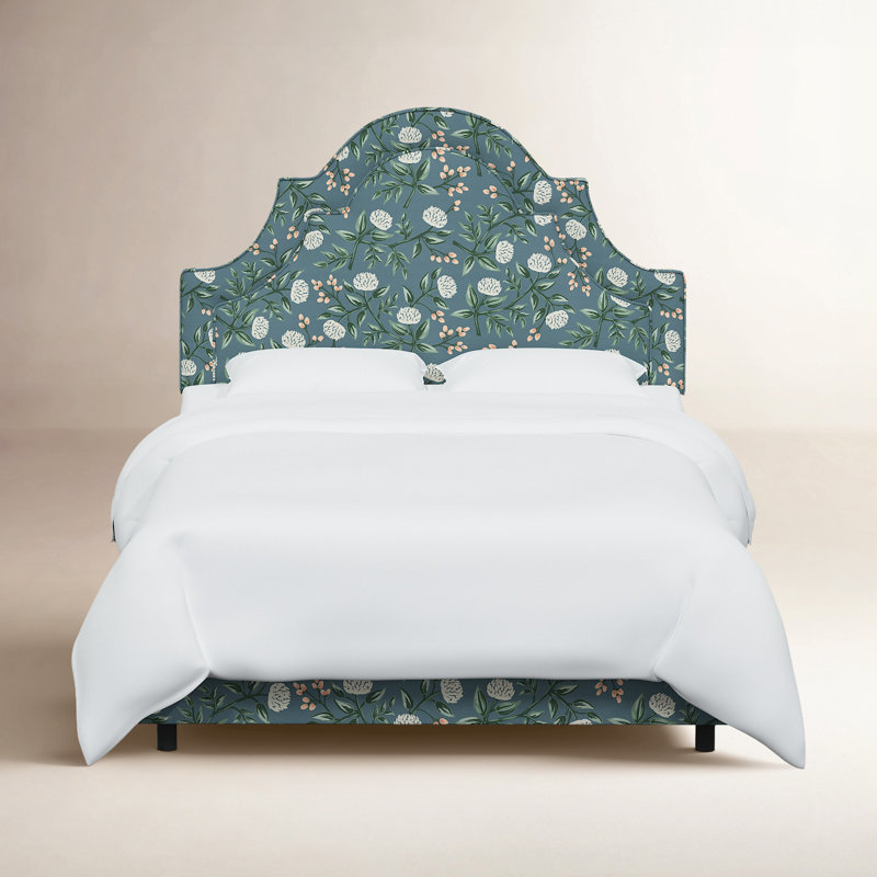 Rifle Paper Co. x Cloth & Company Marion Bed, Rpc Peonies Emerald Linen, Queen