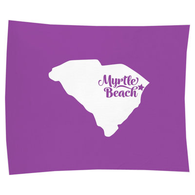Myrtle Beach, ma douce maison — Silhouette de l'État de Caroline du Sud — Peinture murale d'intérieur paysage