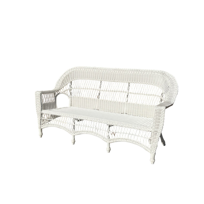 72'' Wide Outdoor Patio Sofa, White