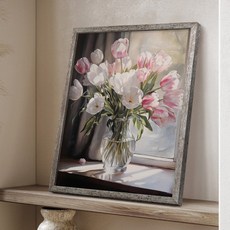 Reproduction encadrée FLORAL Series DCCDVII - bois massif, H 30 po x l 24 po