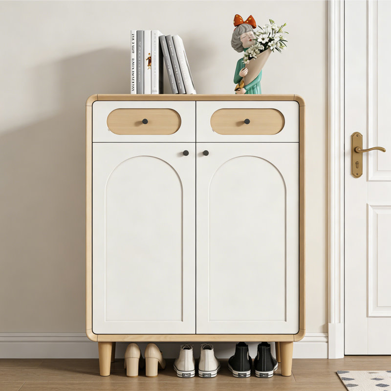 Nordic style practical storage shoe cabinet, 38.98" H x 23.62" W x 13.39" D