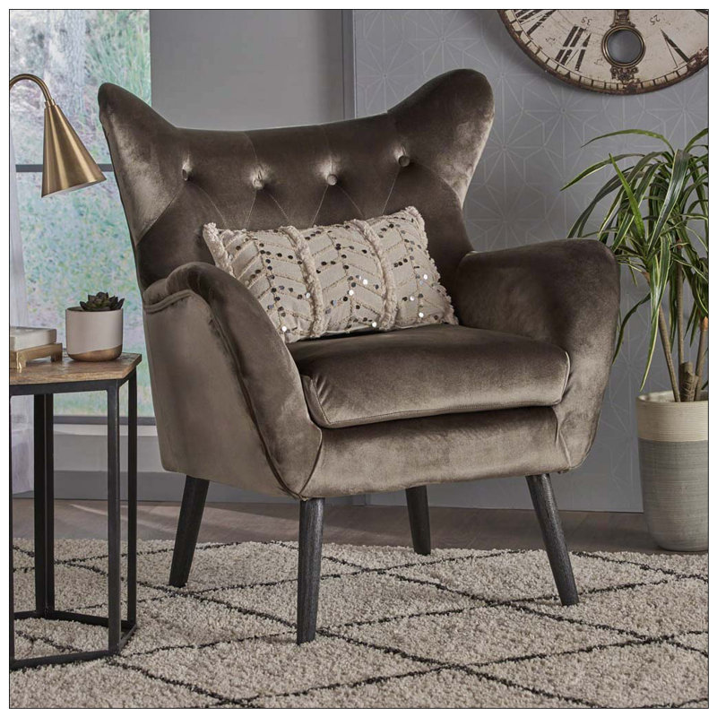 Fauteuil capitonné à oreilles, Marine