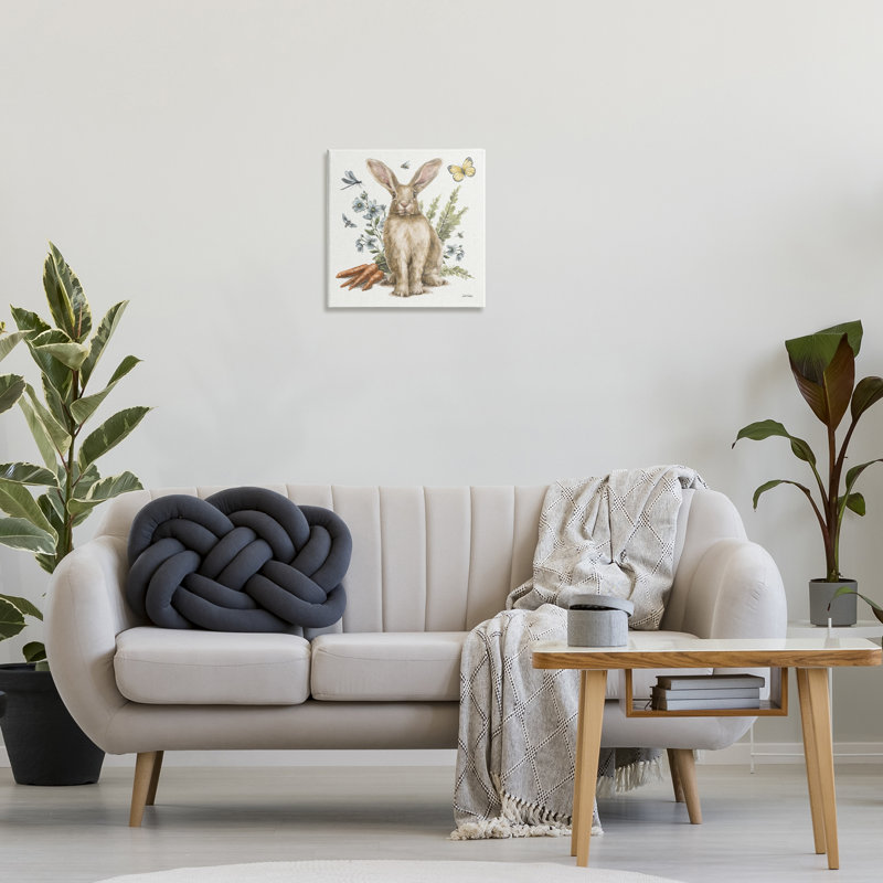 «Rabbit & Garden Patch» par Leslie Trimbach, H 17 po x l 17 po