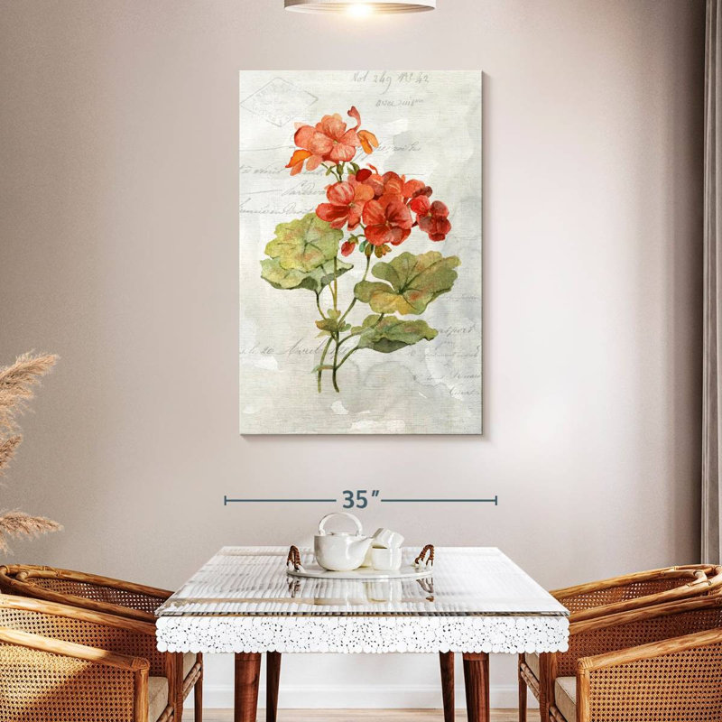 Harnek Linen Geranium II, 48" H x 32" W