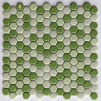 Carreau de mosaïque en verre nid d'abeille pour mur et plancher 1 "x 1" Sicily