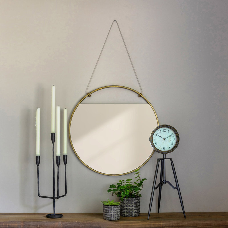 Round Metal Wall Mirror