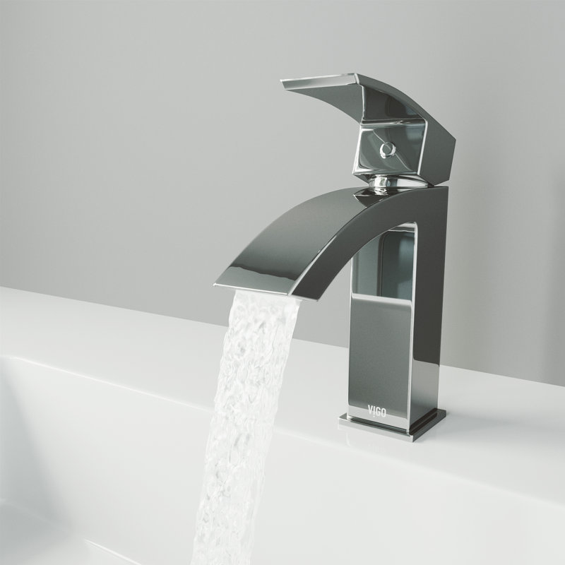 Satro 7" H Single Handle Single Hole Bathroom Faucet, Chrome