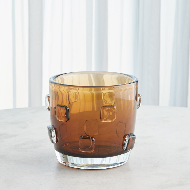 Ingot Vase-Plum-Sm, Amber