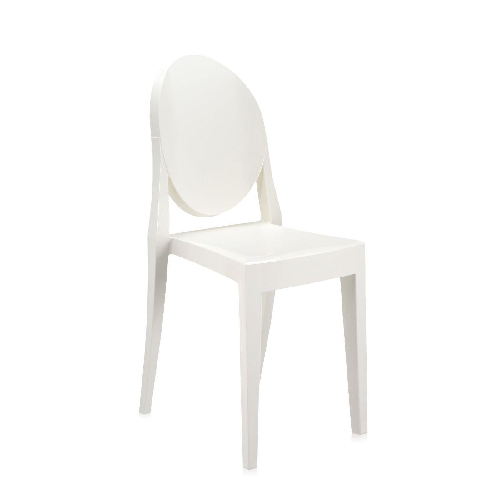 Victoria Ghost Chair, Glossy White