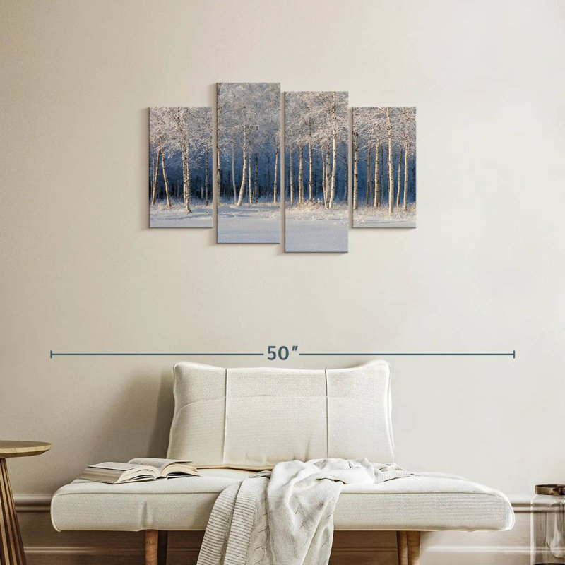 Bouleaux Alvord en hiver, H 22 po x l 36 po