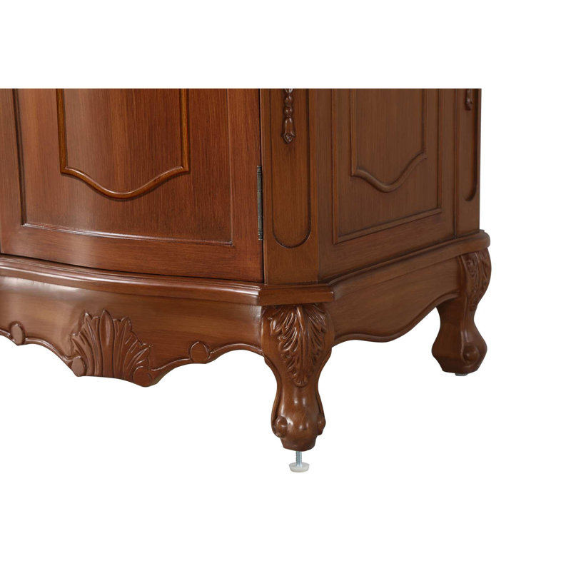 54 inch Double Bathroom Vanity in Teak, Teak