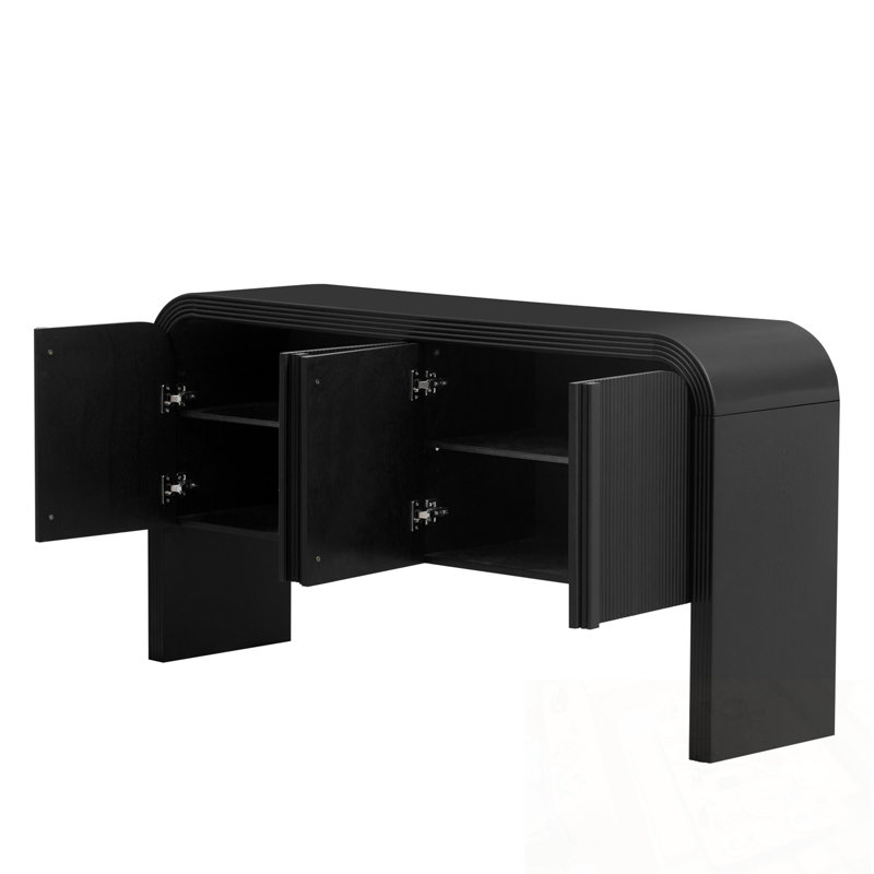 Verasha avec 4 portes et tablette réglable, Noir