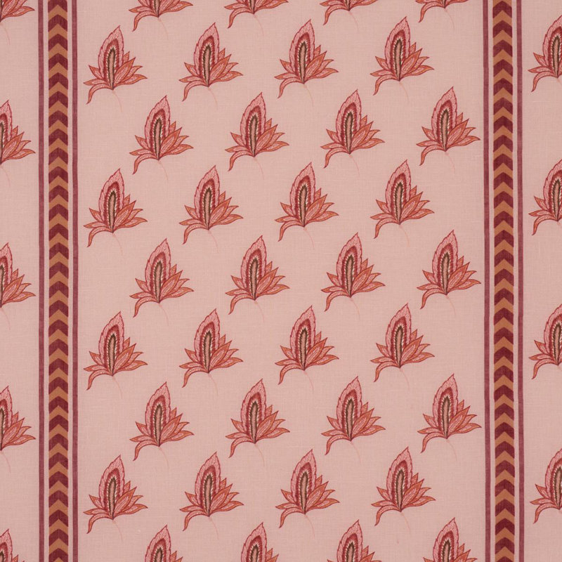 Tissu Schumacher X Laura Gonzalez Bangalore Imagination, Rose