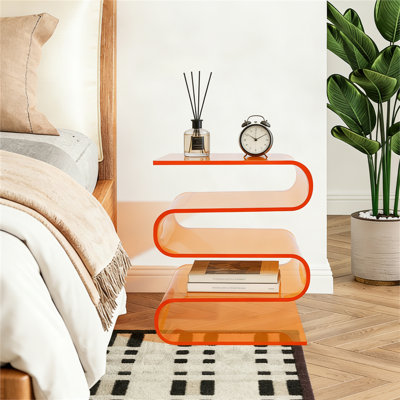 S Shape Side Table End Table