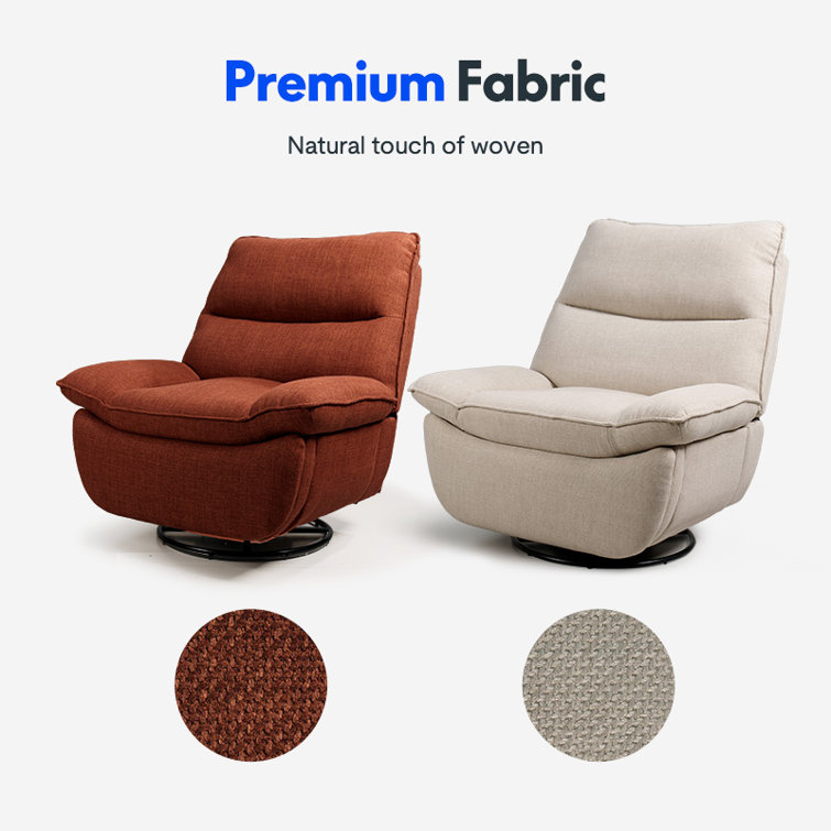 Clinkscales Manual Rocking 360° Swivel Recliner Glider Sofa with Storage