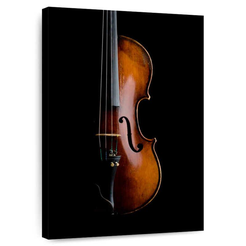 Abarca, violon brillant sur fond noir, H 39 po x l 26 po