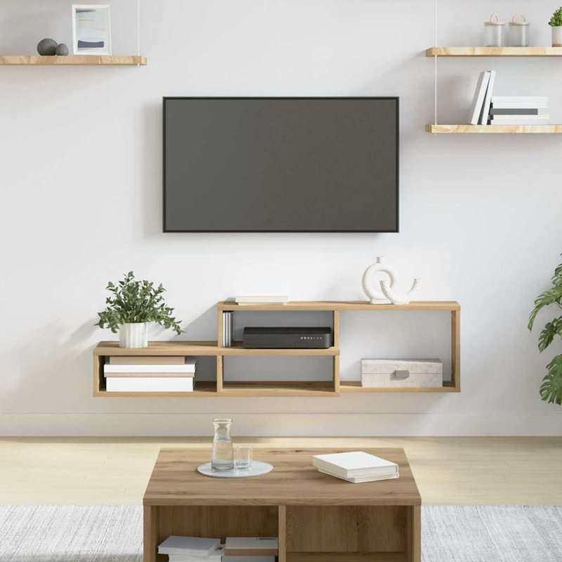 Unfinished TV Stand, Light Brown, 28.5cm H x 120cm L x 25cm W