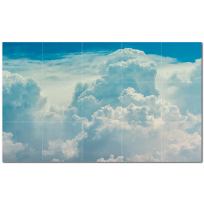 Carreau de céramique décorative 21,25 po x 12,75 po PT500383: 4,25 po x 4,25 po (ensemble de 15)