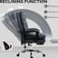 Fauteuil de massage inclinable chauffant en microfibre, gris foncé - inclinable 135, cinq modes, roues pivotantes pour fauteuil de mobilité avec repose-pieds, chauffage lombaire, rembourrage à deux niveaux, télécommande câblée