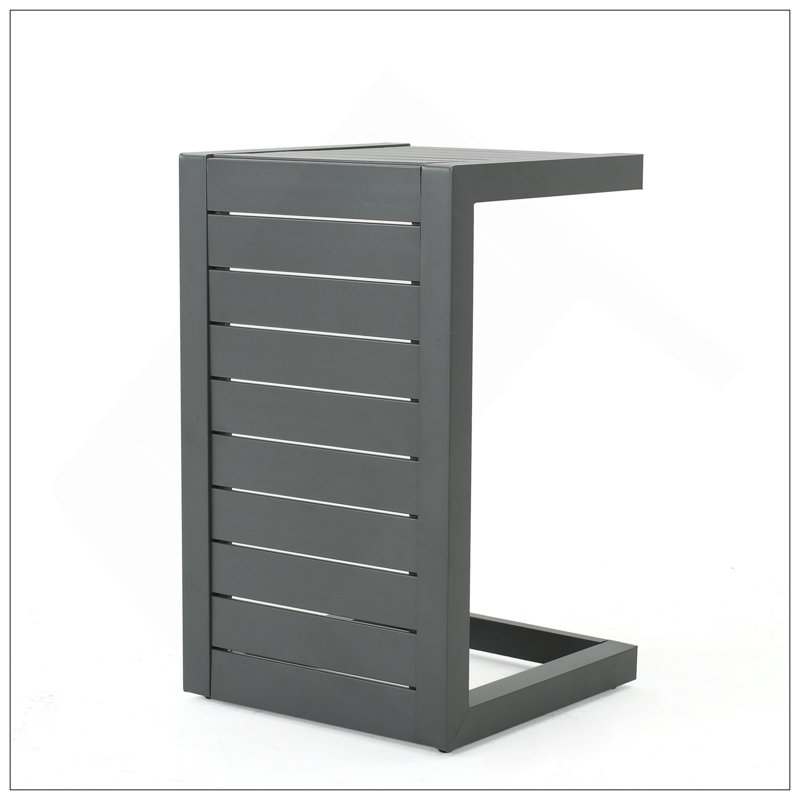 Table en forme de C CAPE CORAL ALU GRIS, Gris