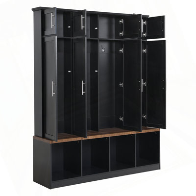 Versatile Hall Tree with 4 Hanging Hooks