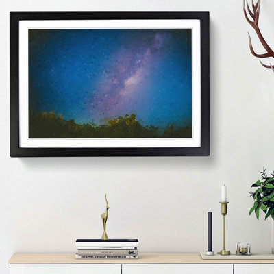 Milky Way over the Trees - Picture Frame Graphic Art Print
