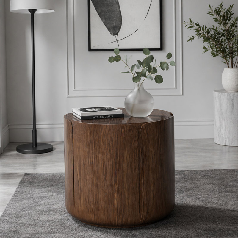 Table d'appoint ronde, table de bout simple pour patio, jardin, cour arrière, salon