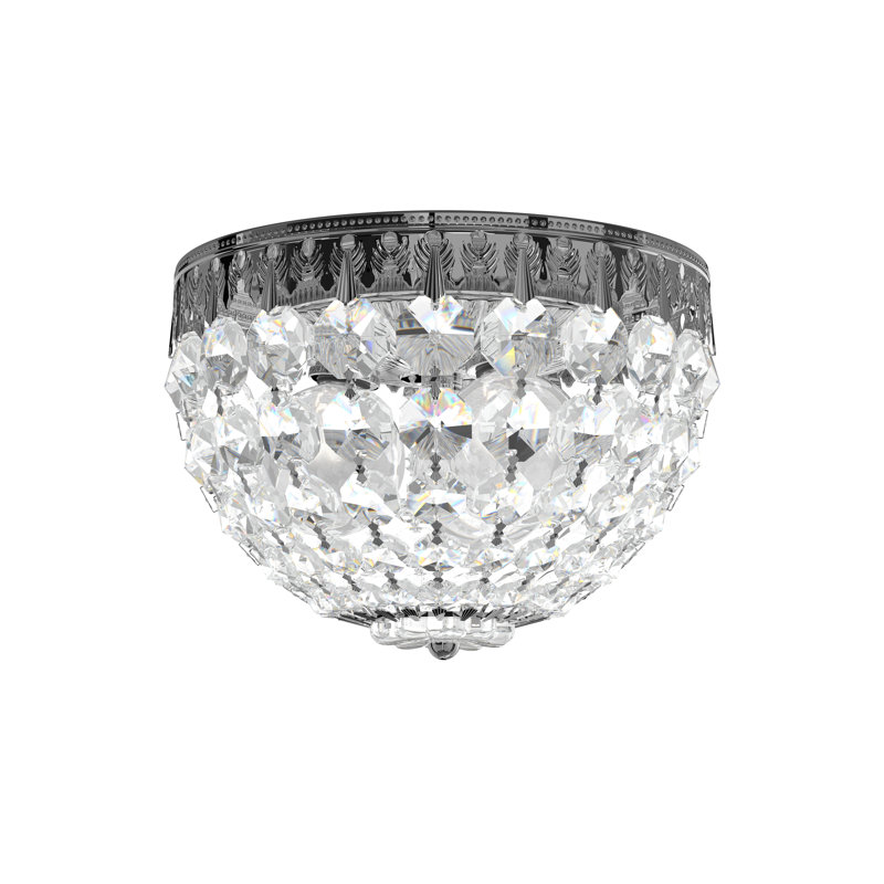Petit Flush Mount, 6.5" H x 12" W x 12" D, Heirloom Bronze/Clear