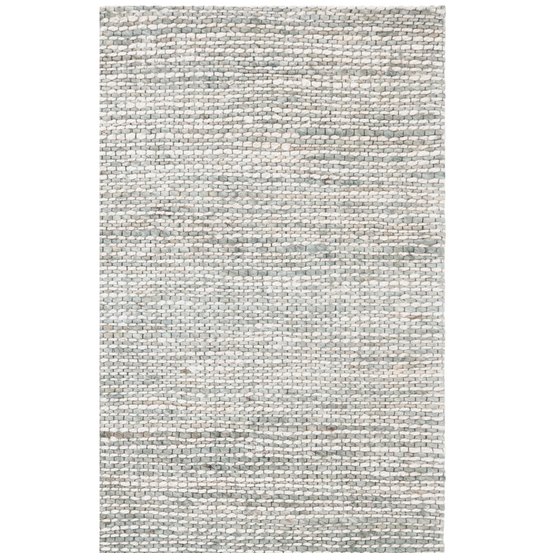 Zaragoza Handwoven Flatweave Light Grey Area Rug, Rectangle 6' x 9'