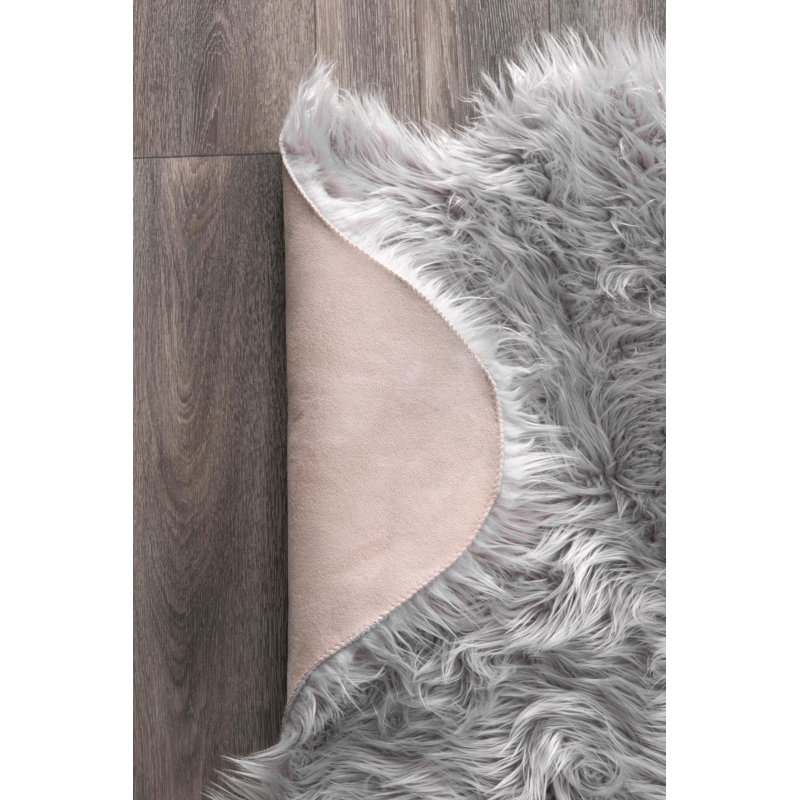 Jakob Solid Colour Shag 107cm X 183cm Area Rug