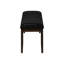 Banc de 48 po avec coussin en similicuir noir et structure en bois massif brun - pour la salle à manger, le couloir, la structure robuste tapissier du vestibule et convenant à diverses pièces