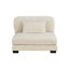 Chaise rembourrée en velours côtelé beige avec structure en contreplaqué pour espace de vie sur la base