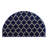 Ruri Geometric Dark Blue/Ivory Area Rug-651966697