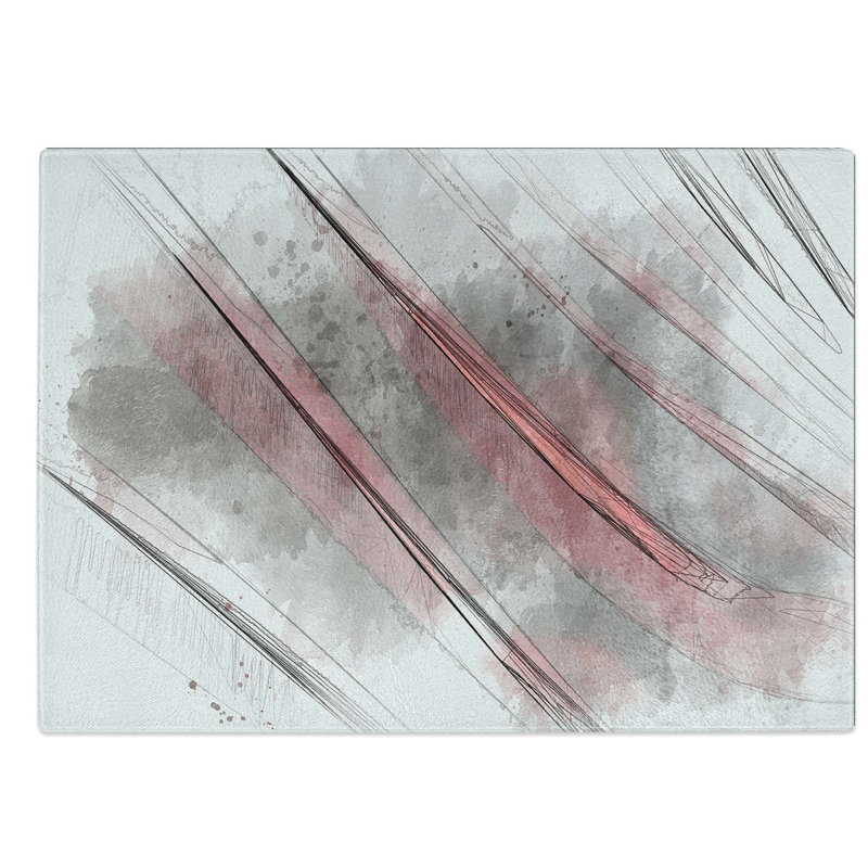 Tempered Glass Architecture Sketch Vol.26 Chopping Board, 39 cm W x 28.5 cm L