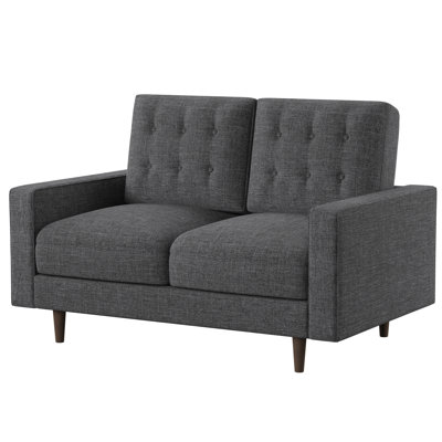 Causeuse à accoudoirs carrés en velours 50,4 po Wipert
