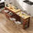 80.63" Extendable Kitchen Island With Power Outlet, 2 Storage Drawers, Open Shelves-104978499