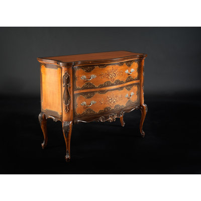 Table de buffet en bois hêtre 2 tiroirs 49 po wide