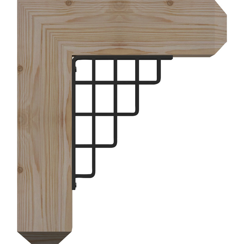 Support triple Ironcrest de 4 po Diane, H 14 po x P 11 1/2 po, Sapin de Douglas de l 3 1/2 po x T 2 po (lisse)