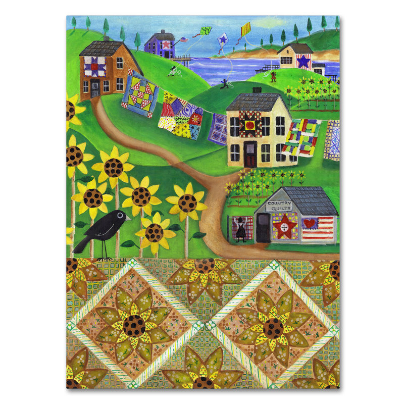 « tournesol farm farm », reproduction sur toile tendue, H 47 po x l 35 po