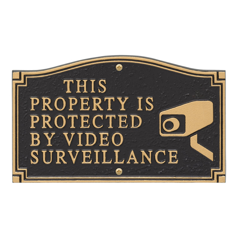 This Property Is Protected By Video Surveillance Garden Sign