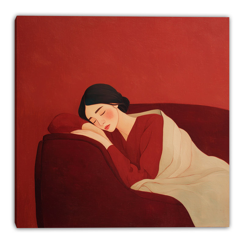 «Crimson Rest», art mural sur toile tendue, L 40 po x H 40 po x P 1,5 po