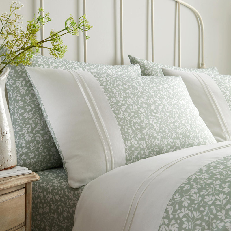 Tess Cotton Blend Floral Duvet Cover Set with Pillowcases Included, Single Duvet Cover Set + 1 Pillowcase