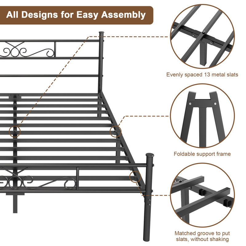 Jariana Metal Bed Frame, Twin