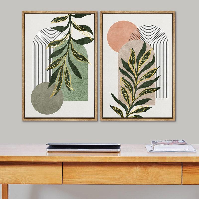 Jungle Palm Leaf, H 24 po x l 16 po, Naturel