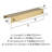 Streamline Tab 6 inch (152mm) Length Champagne Bronze Cabinet Edge Pull - 10 Pack-111778362-111778369