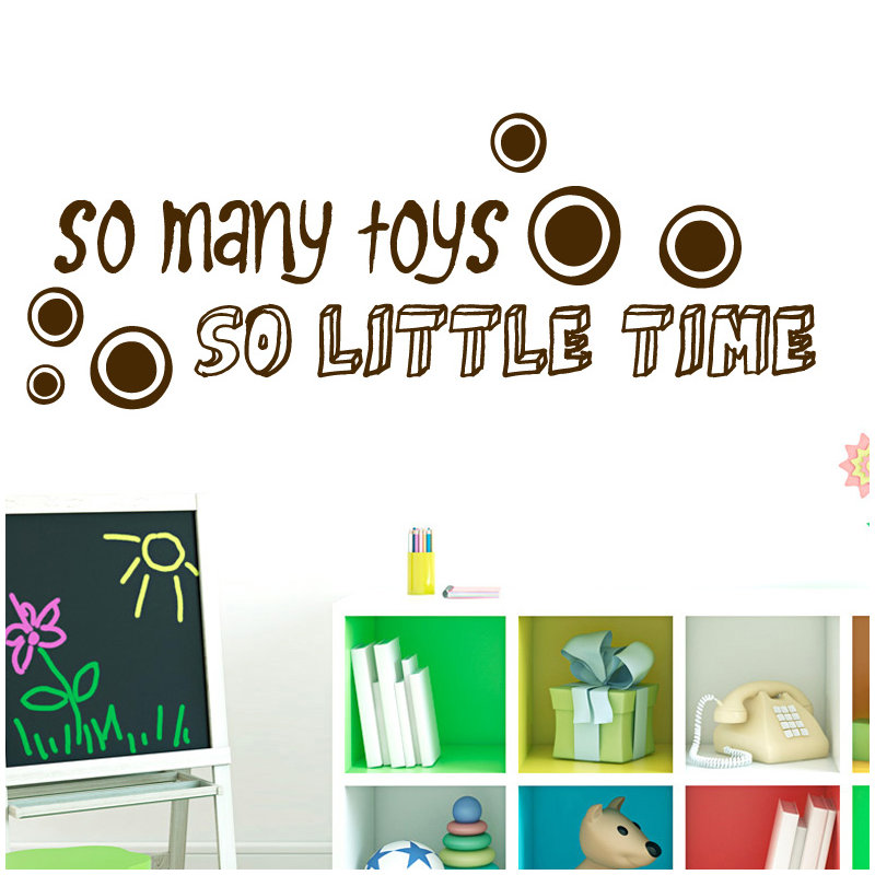 Décalcomanie murale so little time so many, Brun