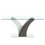 Hergen  63" Modern Rectangular Tempered Glass Dining Table with Pedestal Base