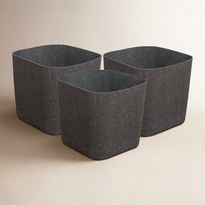 Sculpted Felt Wool Storage Bin
