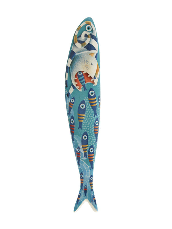 Sardine Handmade Coastal Nautical & Beach Wall Decor on Earthenware