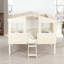 Lit superposé simple Balltown: bois massif, simple sur simple, enfants, tout-petits, bas, rangement et maison-758096052